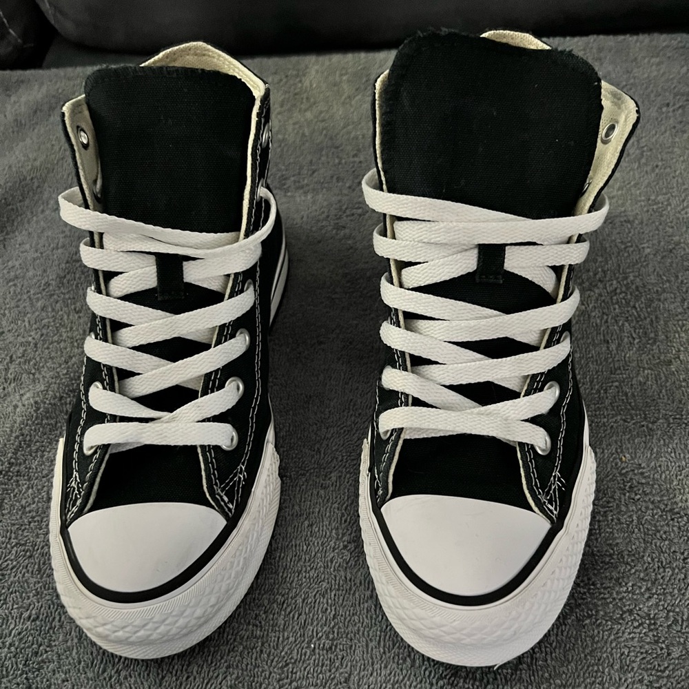 Black and White High-Top All-Star Sneakers in good condition